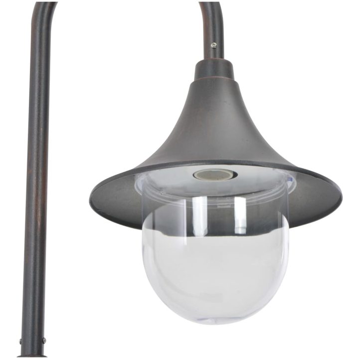 Lyktstolpe för trädgård E27 120 cm aluminium brons vidaXL – bild 4