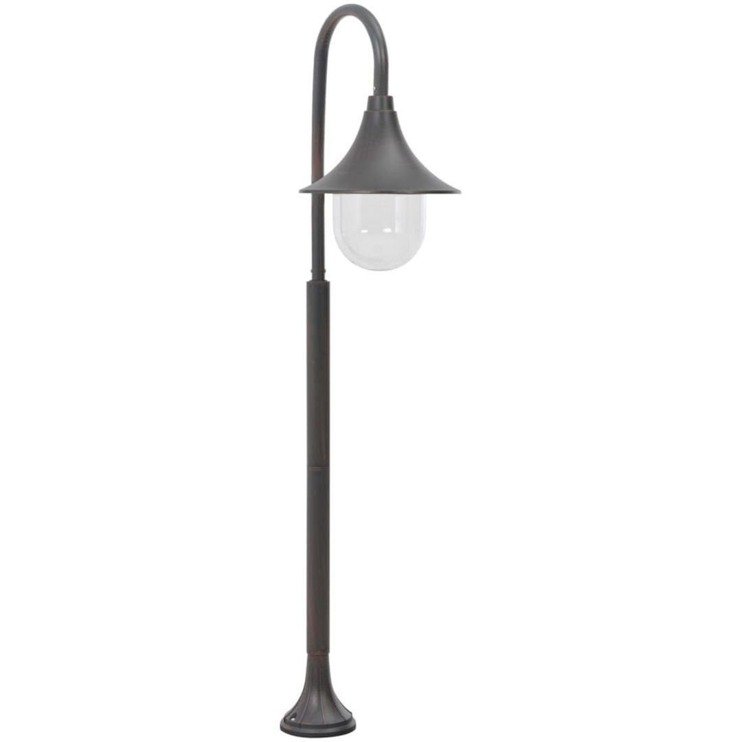 Lyktstolpe för trädgård E27 120 cm aluminium brons vidaXL