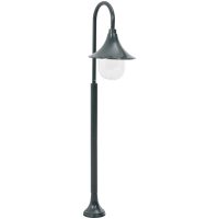Lyktstolpe för trädgård E27 120 cm aluminium mörkgrön vidaXL