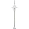Lyktstolpe för trädgård E27 120 cm aluminium vit vidaXL – miniatyr 2