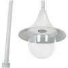 Lyktstolpe för trädgård E27 120 cm aluminium vit vidaXL – miniatyr 5