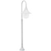 Lyktstolpe för trädgård E27 120 cm aluminium vit vidaXL – miniatyr 1