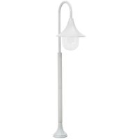 Lyktstolpe för trädgård E27 120 cm aluminium vit vidaXL