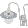 Lyktstolpe för trädgård E27 220 cm aluminium 2 lyktor vit vidaXL – miniatyr 3