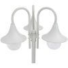 Lyktstolpe för trädgård E27 220 cm aluminium 3 lyktor vit vidaXL – miniatyr 3