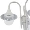 Lyktstolpe för trädgård E27 220 cm aluminium 3 lyktor vit vidaXL – miniatyr 4