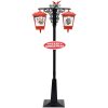 Lyktstolpe med jultomte svart och röd 81x40x PVC vidaXL 188 cm – miniatyr 3