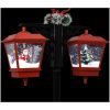 Lyktstolpe med jultomte svart och röd 81x40x PVC vidaXL 188 cm – miniatyr 6