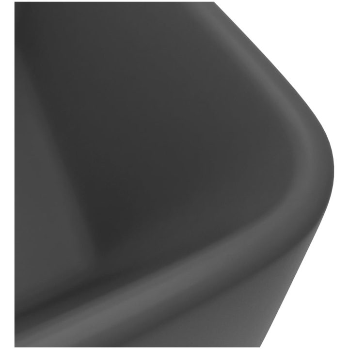 Lyxigt handfat matt mörkgrå 41x30x12 cm keramik vidaXL – bild 5