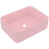 Lyxigt handfat matt rosa 41x30x12 cm keramik vidaXL – miniatyr 2