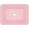 Lyxigt handfat matt rosa 41x30x12 cm keramik vidaXL – miniatyr 3
