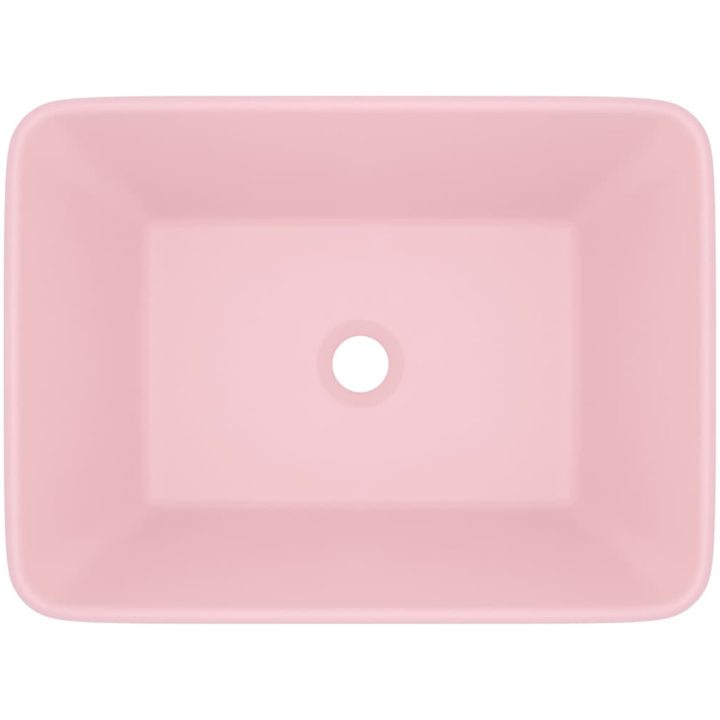 Lyxigt handfat matt rosa 41x30x12 cm keramik vidaXL – bild 3