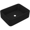 Lyxigt handfat matt svart 41x30x12 cm keramik vidaXL – miniatyr 2