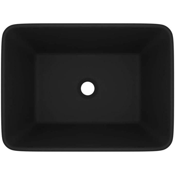 Lyxigt handfat matt svart 41x30x12 cm keramik vidaXL – bild 3