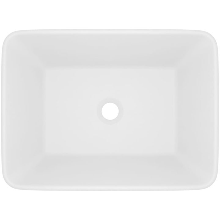Lyxigt handfat matt vit 41x30x12 cm keramik vidaXL – bild 3