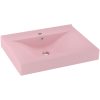 Lyxigt handfat med kranhål matt rosa 60x46 cm keramik vidaXL – miniatyr 2