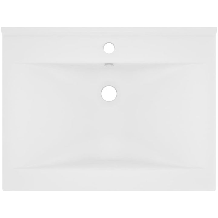 Lyxigt handfat med kranhål matt vit 60x46 cm keramik vidaXL – bild 3