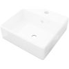 Lyxigt keramisk handfat med överflöds- och kranhål 41 x 41 cm vidaXL – miniatyr 2