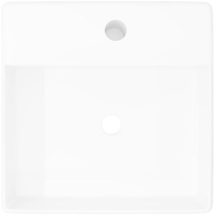 Lyxigt keramisk handfat med överflöds- och kranhål 41 x 41 cm vidaXL – bild 3
