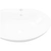 Lyxigt keramisk handfat oval med överflöds- & kranhål vidaXL – miniatyr 4