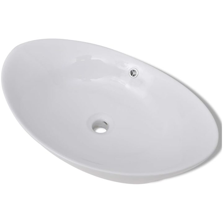 Lyxigt ovanpåliggande handfat i keramik 59 x 38,5 cm vidaXL – bild 2