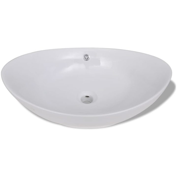 Lyxigt ovanpåliggande handfat i keramik 59 x 38,5 cm vidaXL – bild 3