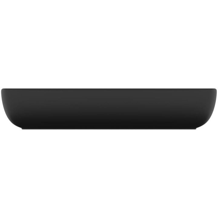 Lyxigt rektangulärt handfat matt svart 71x38 cm keramik vidaXL – bild 4