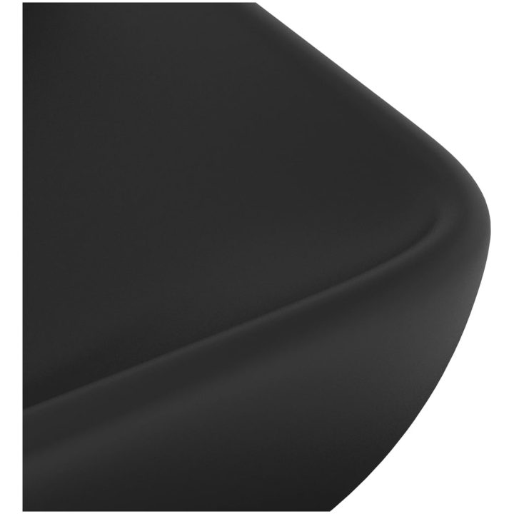 Lyxigt rektangulärt handfat matt svart 71x38 cm keramik vidaXL – bild 5