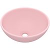 Lyxigt runt handfat matt rosa 32,5x14 cm keramik vidaXL – miniatyr 2