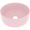 Lyxigt runt handfat matt rosa 40x15 cm keramik vidaXL – miniatyr 2
