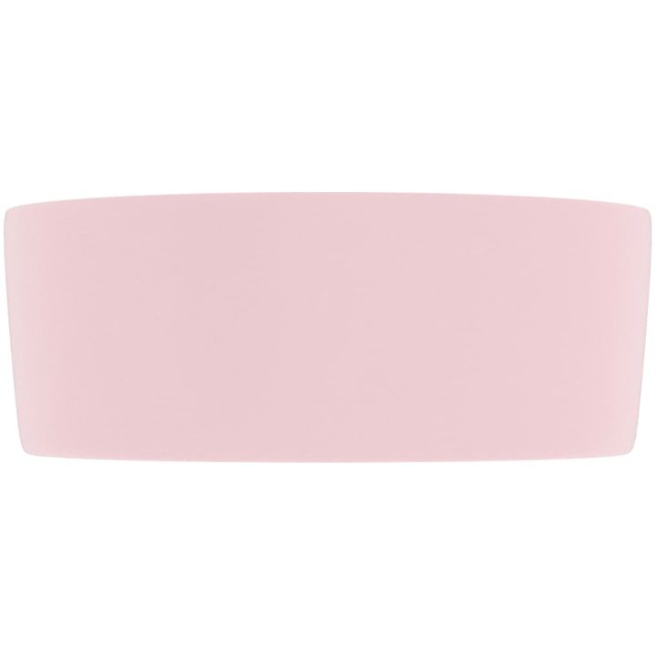Lyxigt runt handfat matt rosa 40x15 cm keramik vidaXL – bild 4