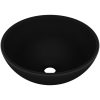 Lyxigt runt handfat matt svart 32,5x14 cm keramik vidaXL – miniatyr 2