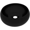 Lyxigt runt handfat matt svart 40x15 cm keramik vidaXL – miniatyr 2