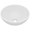 Lyxigt runt handfat matt vit 32,5x14 cm keramik vidaXL – miniatyr 2