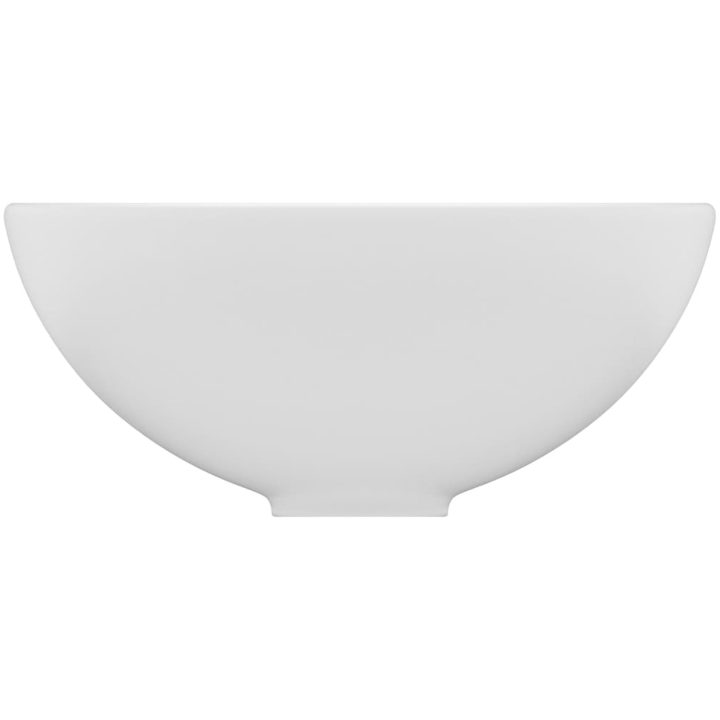 Lyxigt runt handfat matt vit 32,5x14 cm keramik vidaXL – bild 4