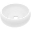 Lyxigt runt handfat matt vit 40x15 cm keramik vidaXL – miniatyr 2