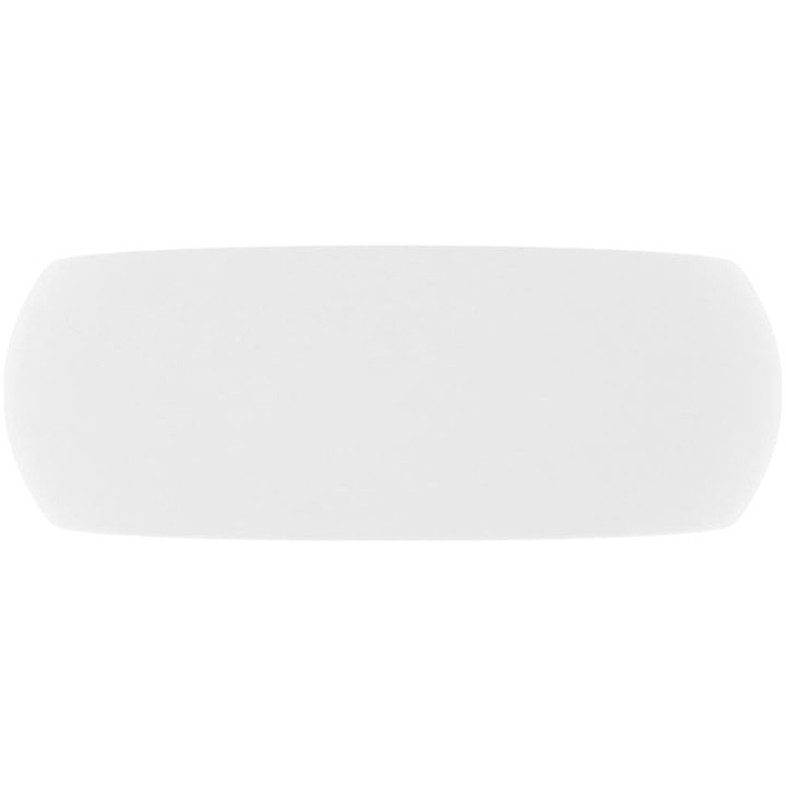 Lyxigt runt handfat matt vit 40x15 cm keramik vidaXL – bild 4