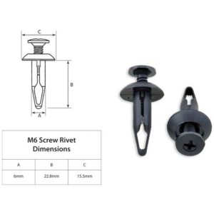 M6 Nylon Rivet 10 pieces BOLT