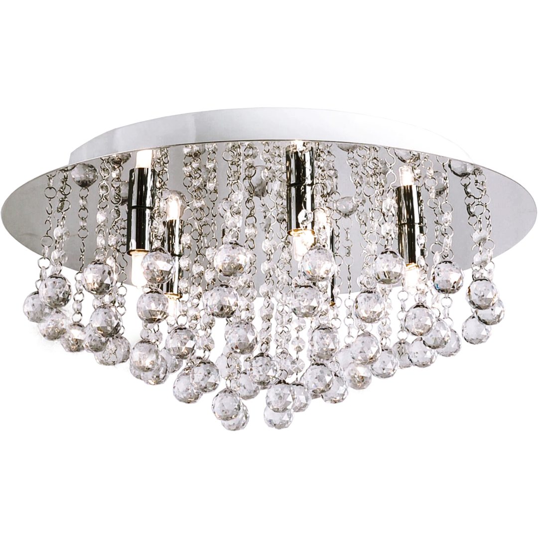 Madelene Plafond 50cm, Krom ANETA HOME Sockel G9 Krom /Klar