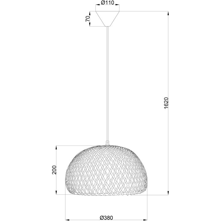 Malacca Taklampa 38cm, Natur ANETA HOME Natur – bild 7