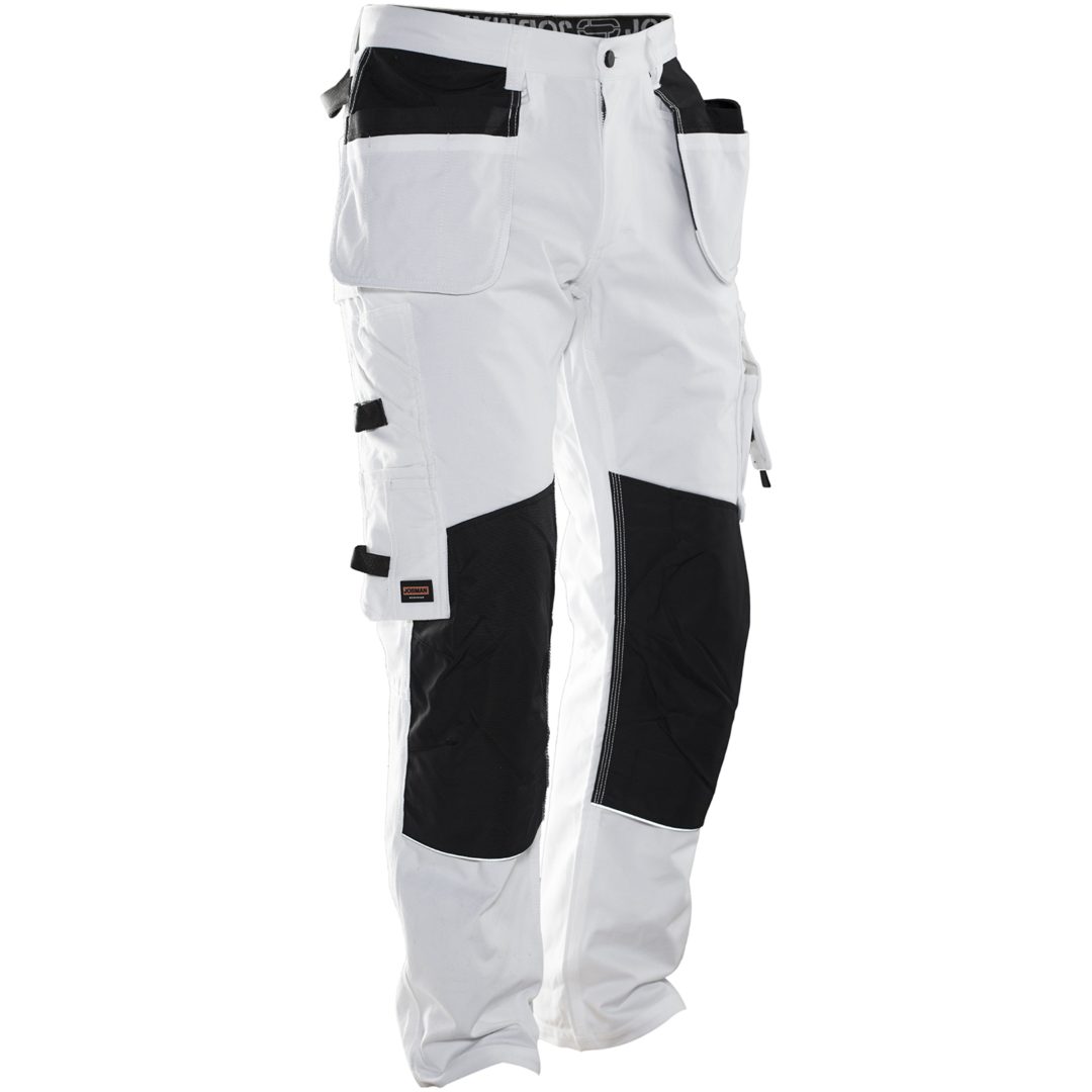 Målarbyxa hölsterfickor 2129 Technical Vit/Svart Jobman C146