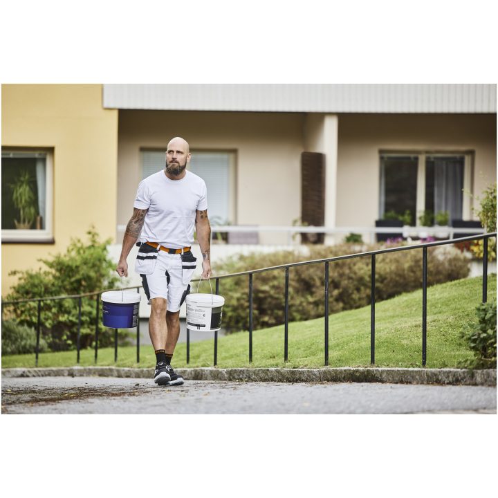 Målarshorts 2178 Core Stretch Vit Svart Jobman – bild 3