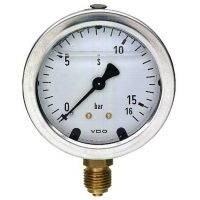 Manometer industri Hölje av rostfritt stål Vätskefyllda Noname