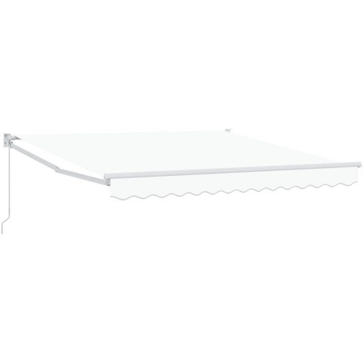 Manual Hopfällbar Markis Vit 300x250 cm, Markis Ersättningsskydd för 3x2.5 m Ram Vit vidaXL Stor – bild 2