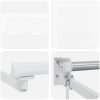 Manual Hopfällbar Markis Vit 300x250 cm, Markis Ersättningsskydd för 3x2.5 m Ram Vit vidaXL Stor – miniatyr 8
