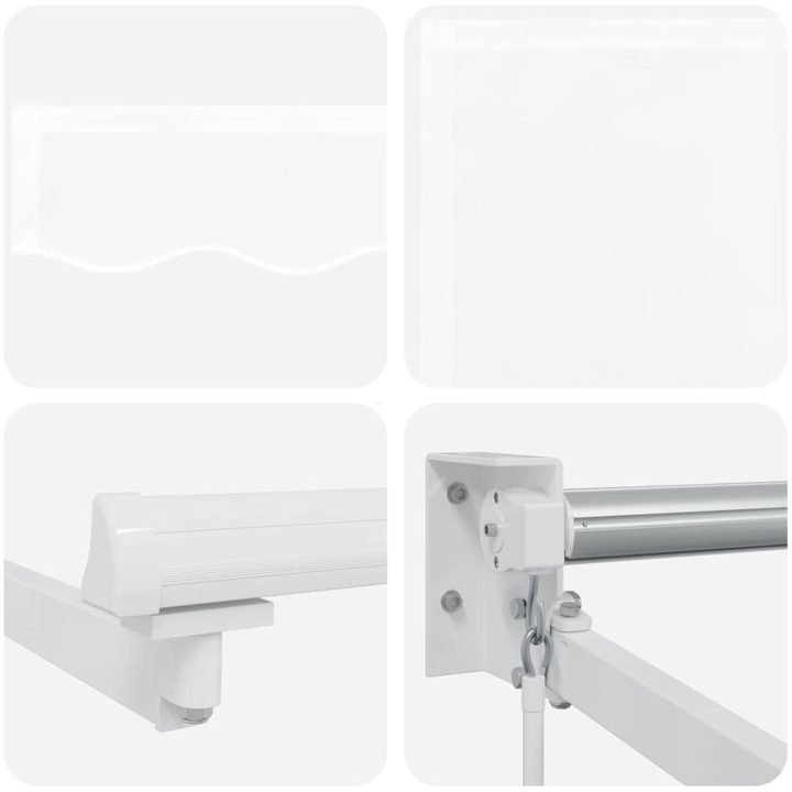 Manual Hopfällbar Markis Vit 300x250 cm, Markis Ersättningsskydd för 3x2.5 m Ram Vit vidaXL Stor – bild 8