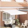 Manual Hopfällbar Markis Vit 300x250 cm, Markis Ersättningsskydd för 3x2.5 m Ram Vit vidaXL Stor – miniatyr 1