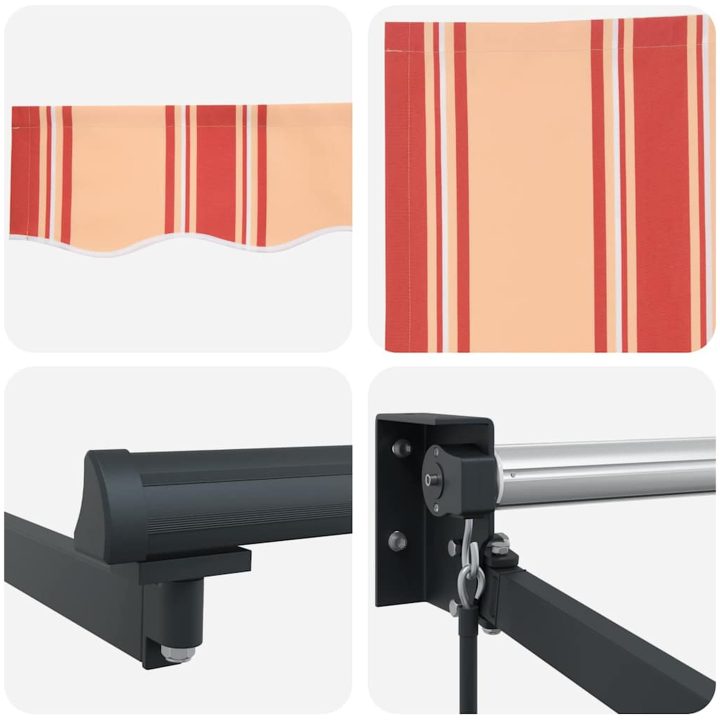 Manual Utdragbar Markis Gul och Orange 300x250 cm vidaXL Large – bild 8