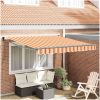 Manual Utdragbar Markis Gul och Orange 300x250 cm vidaXL Large – miniatyr 1