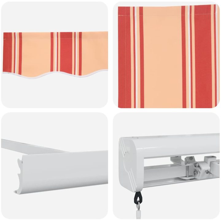 Manual Utdragbar Markis Gul och Orange vidaXL 300 x 250 cm – bild 8